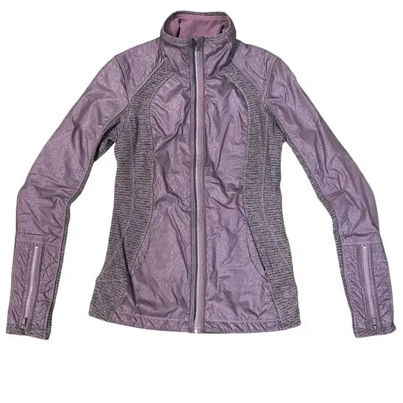 Lululemon Athletica Women's Rebel Runner Jacket Long Sleeve Size 4 Purple Gray